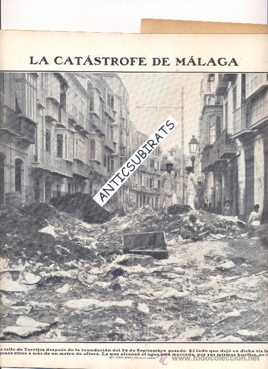 Collezionismo di Riviste e Giornali: REVISTA A&Ntilde;O 1907 INUNDACIONES EN MALAGA ESCOMBROS CALLE TRINIDAD COMPA&Ntilde;IA MARMOLES TORRIJOS AURORA