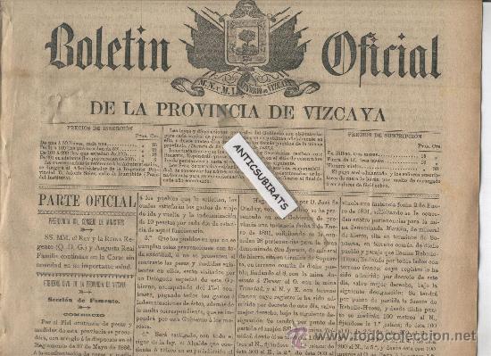 Coleccionismo de revistas y peri&oacute;dicos: BOLETIN VIZCAYA A&Ntilde;O 1891 MINA MATAMOROS AMURRIO.MINAS DE HIERRO CINC TRIANO ABANTO BASAURI GALDAMES