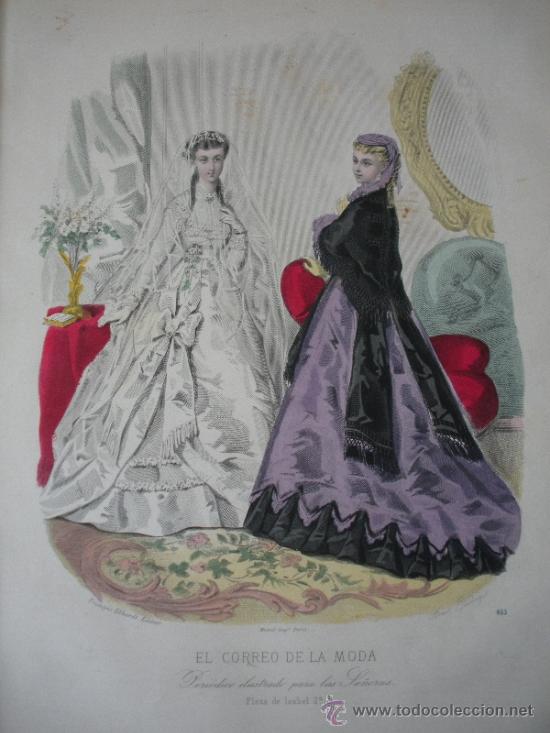 Coleccionismo de revistas y peri&oacute;dicos: EL CORREO DE LA MODA N&ordm; 15 ANTIGUO PERI&Oacute;DICO DE MODA