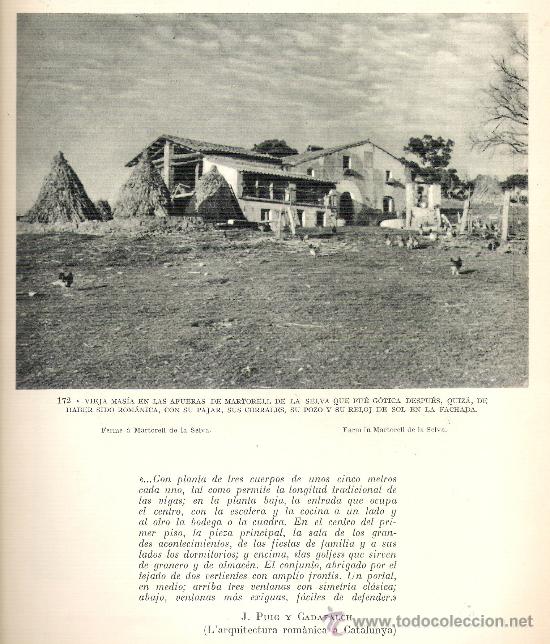 Coleccionismo de Revistas y Peri&oacute;dicos: MASIA DE LAS AFUERAS DE MARTORELL DE LA SELVA   -  HOJA LIBRO *CATALU&Ntilde;A  DE CARLOS SOLDEVILA 1951