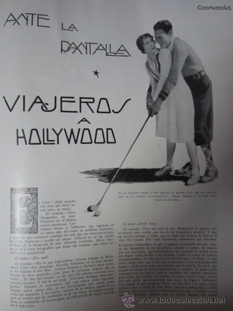 Coleccionismo de revistas y peri&oacute;dicos: * CINE * Jobyna Ralston, Richar Arlen, Emil Jannings; Dorothy Sebastian, Pola Negri... - 1929