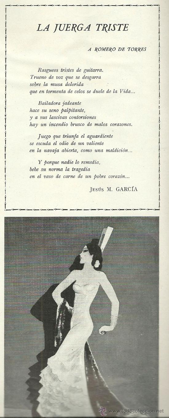 Coleccionismo de revistas y peri&oacute;dicos: La juerga triste: a Romero de Torres / Jes&uacute;s M. Garc&iacute;a  - 1929