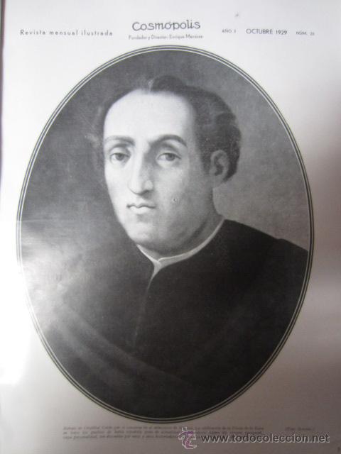 Coleccionismo de Revistas y Peri&oacute;dicos: Retrato de Crist&oacute;bal Col&oacute;n que se conserva en el ministerio de Marina  - 1929