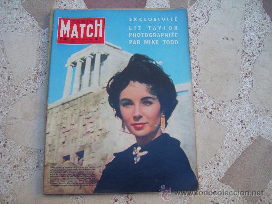 Sammeln von Zeitschriften und Zeitungen: PARIS MATCH N&ordm; 483, LIZ TAYLOR, LA PROVENZA, 12 JULIO 1958