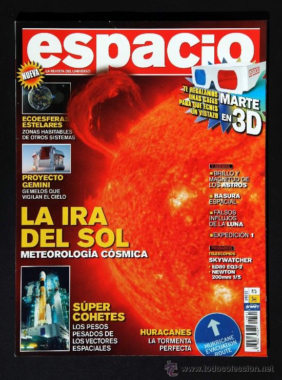 Coleccionismo de Revistas y Peri&oacute;dicos: N&ordm; 5 ESPACIO - Sol Gemini Super Cohetes Huracan Luna Basura Marte Astros Newton Skywatcher