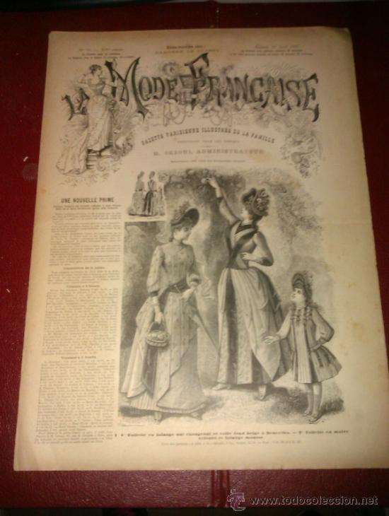 Collezionismo di Riviste e Giornali: LA MODE FRANCAISE. REVISTA, GAZETTE PARISIENNE. 1888. N&ordm; 33. CONSEILS PRATIQUES, REVUE MODE...