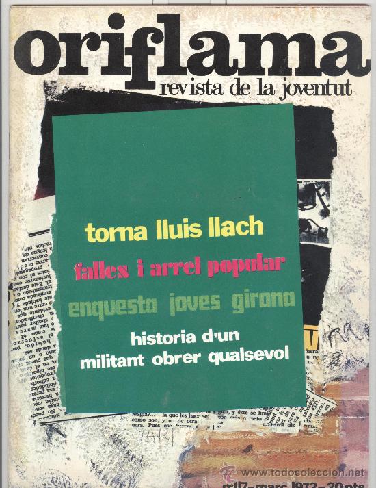 Coleccionismo de Revistas y Peri&oacute;dicos: oriflama n&ordm; 117. mar&ccedil; 1972. Lluis llach