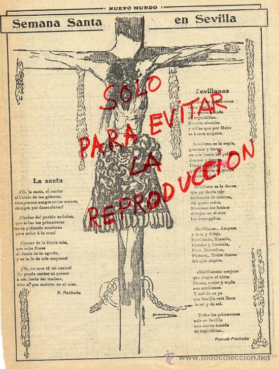 Coleccionismo de Revistas y Peri&oacute;dicos: SEVILLA 1914 SEMANA SANTA 3 HOJAS REVISTA