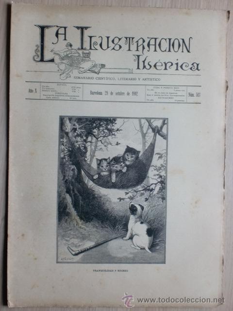 Coleccionismo de Revistas y Peri&oacute;dicos: REVISTA LA ILUSTRACION IBERICA. A&Ntilde;O X. N&ordm; 513. BARCELONA 29 OCTUBRE 1892. VER DESCRIPCION