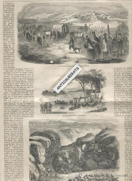 Collection Magazines and Newspapers: REVISTA 1853 HISTORIA DE LOS MORMONES EN ESTADOS UNIDOS GRABADOS.CONQUISTA DEL OESTE MONEDA CARAVANA