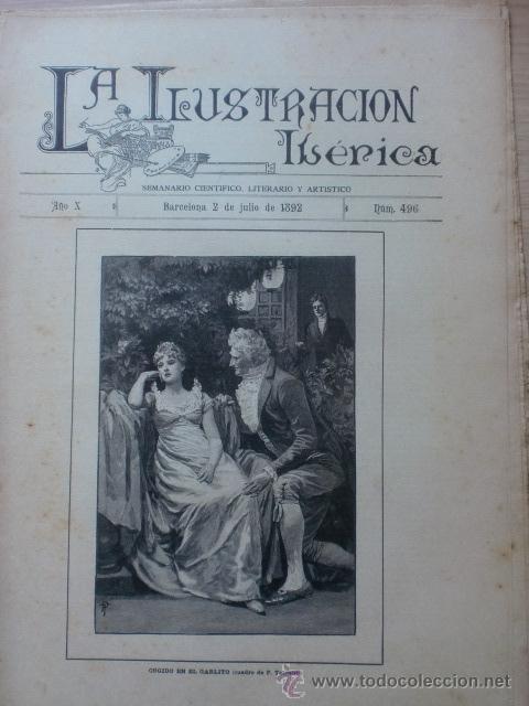 Coleccionismo de Revistas y Peri&oacute;dicos: REVISTA LA ILUSTRACION IBERICA. A&Ntilde;O X. N&ordm; 496. BARCELONA 2 JULIO 1892. VER DESCRIPCION