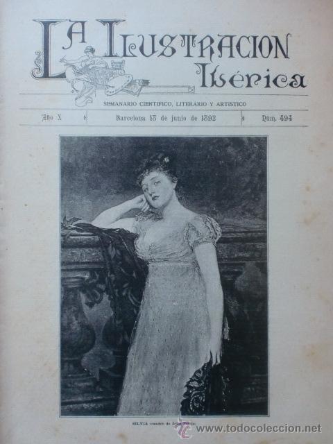 Coleccionismo de Revistas y Peri&oacute;dicos: REVISTA LA ILUSTRACION IBERICA. A&Ntilde;O X. N&ordm; 494. BARCELONA 18 JUNIO 1892. VER DESCRIPCION