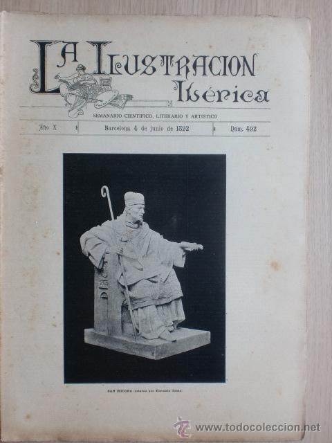 Coleccionismo de Revistas y Peri&oacute;dicos: REVISTA LA ILUSTRACION IBERICA. A&Ntilde;O X. N&ordm; 492. BARCELONA. 4 JUNIO 1892. VER DESCRIPCION