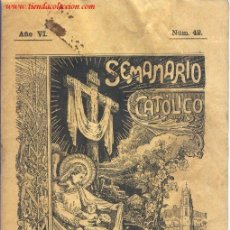 Coleccionismo de Revistas y Periódicos: SEMANARIO CATÓLICO DE REUS. N.º 42. Lote 35519942