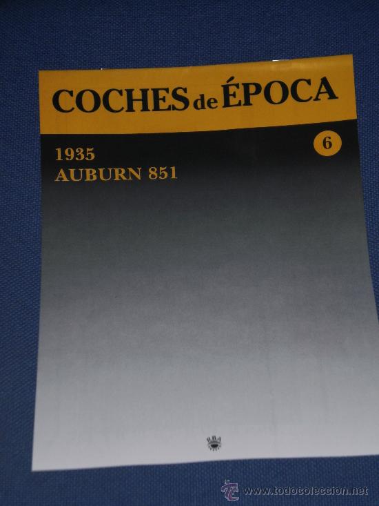 Coleccionismo de revistas y peri&oacute;dicos: FASCICULO NUMERO 6 COCHES DE EPOCA ( 1935-AUBURN 851 ) RBA EDITORES . A&Ntilde;O 2005. NO INCLUYEN MAQUETAS