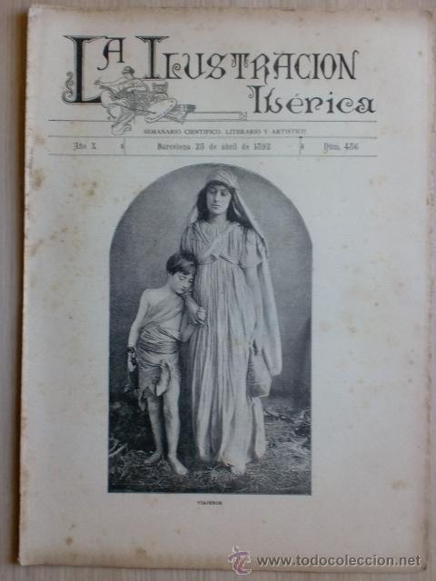 Coleccionismo de Revistas y Peri&oacute;dicos: REVISTA LA ILUSTRACION IBERICA. A&Ntilde;O X. N&ordm; 486. BARCELONA. 23 ABRIL 1892. VER DESCRIPCION