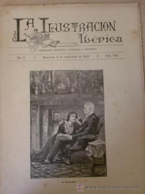 Coleccionismo de Revistas y Peri&oacute;dicos: REVISTA LA ILUSTRACION IBERICA. A&Ntilde;O X. N&ordm; 505. BARCELONA. 3 SEPTIEMBRE 1892. VER DESCRIPCION
