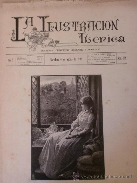 Coleccionismo de Revistas y Peri&oacute;dicos: REVISTA LA ILUSTRACION IBERICA. A&Ntilde;O X. N&ordm; 501. BARCELONA. 6 AGOSTO 1892. VER DESCRIPCION