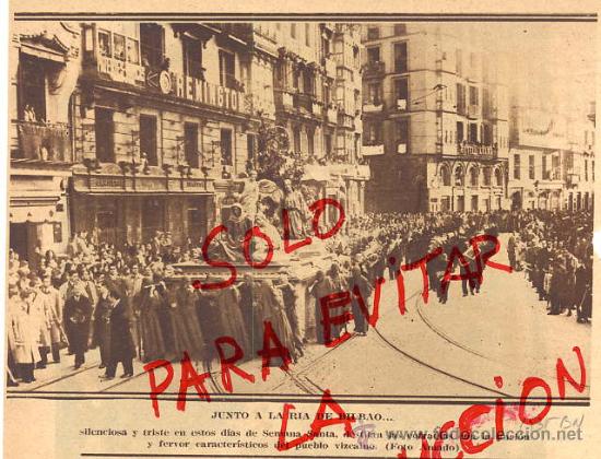 Coleccionismo de Revistas y Peri&oacute;dicos: BILBAO 1935 SEMANA SANTA UNA COFRADIA RETAL HOJA REVISTA