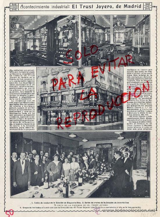 Coleccionismo de revistas y peri&oacute;dicos: EL TRUST JOYERO 1915 MADRID JOYERIA HOPJA REVISTA