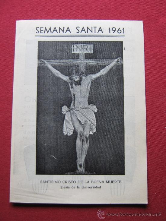 Coleccionismo de Revistas y Peri&oacute;dicos: PROGRAMA DEL DIA - SEMANA SANTA SEVILLA 1961 - PUBLICIDAD CASA RUBIO - VER ADICIONALES