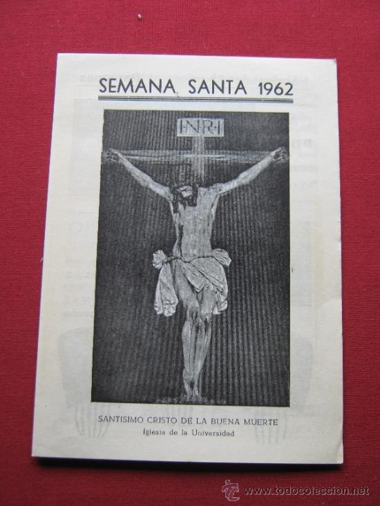 Coleccionismo de Revistas y Peri&oacute;dicos: PROGRAMA DEL DIA - SEMANA SANTA SEVILLA 1962 - PUBLICIDAD CASA RUBIO - VER ADICIONALES