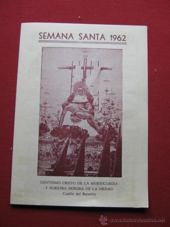 Coleccionismo de Revistas y Peri&oacute;dicos: PROGRAMA DEL DIA - SEMANA SANTA SEVILLA 1962 - PUBLICIDAD CASA RUBIO - VER ADICIONALES