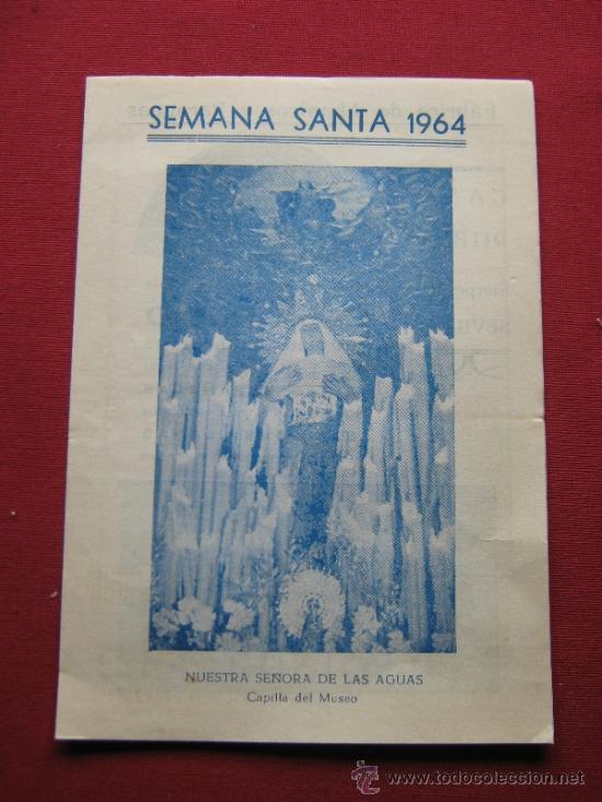 Coleccionismo de Revistas y Peri&oacute;dicos: PROGRAMA DEL DIA - SEMANA SANTA SEVILLA 1964 - PUBLICIDAD CASA RUBIO - VER ADICIONALES