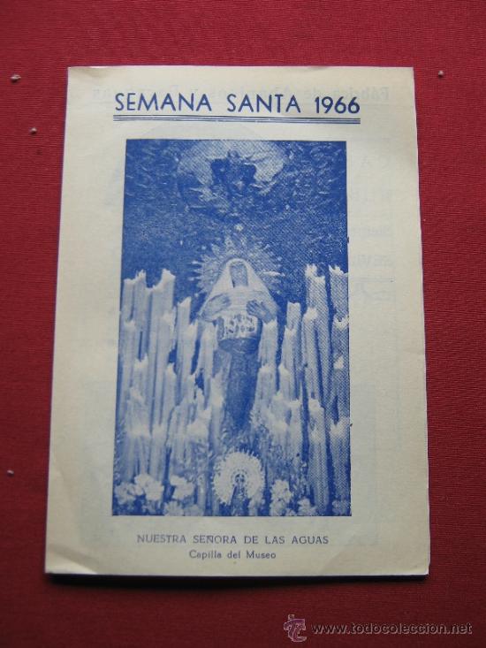 Coleccionismo de Revistas y Peri&oacute;dicos: PROGRAMA DEL DIA - SEMANA SANTA SEVILLA 1966 - PUBLICIDAD CASA RUBIO - VER ADICIONALES