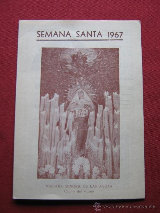 Coleccionismo de Revistas y Peri&oacute;dicos: PROGRAMA DEL DIA - SEMANA SANTA SEVILLA 1967 - PUBLICIDAD CASA RUBIO - VER ADICIONALES