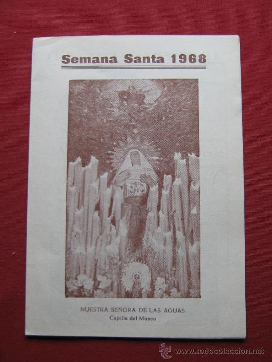 Coleccionismo de Revistas y Peri&oacute;dicos: PROGRAMA DEL DIA - SEMANA SANTA SEVILLA 1968 - PUBLICIDAD CASA RUBIO - VER ADICIONALES