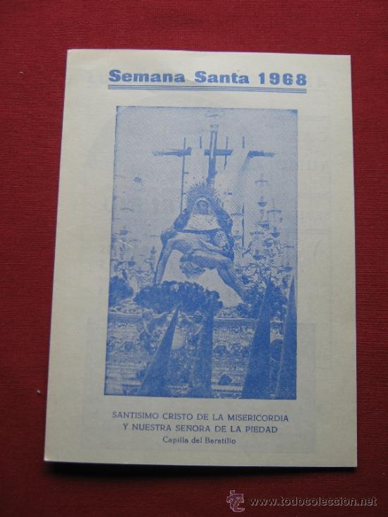 Coleccionismo de Revistas y Peri&oacute;dicos: PROGRAMA DEL DIA - SEMANA SANTA SEVILLA 1968 - PUBLICIDAD CASA RUBIO - VER ADICIONALES