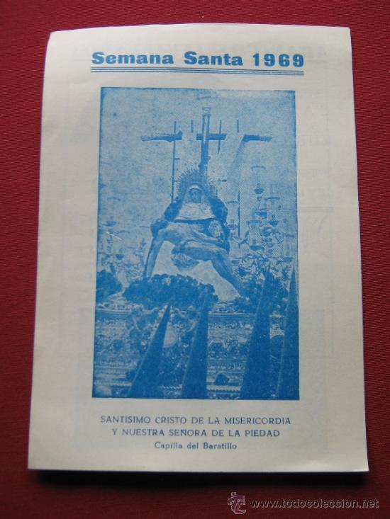 Coleccionismo de Revistas y Peri&oacute;dicos: PROGRAMA DEL DIA - SEMANA SANTA SEVILLA 1969 - PUBLICIDAD CASA RUBIO - VER ADICIONALES