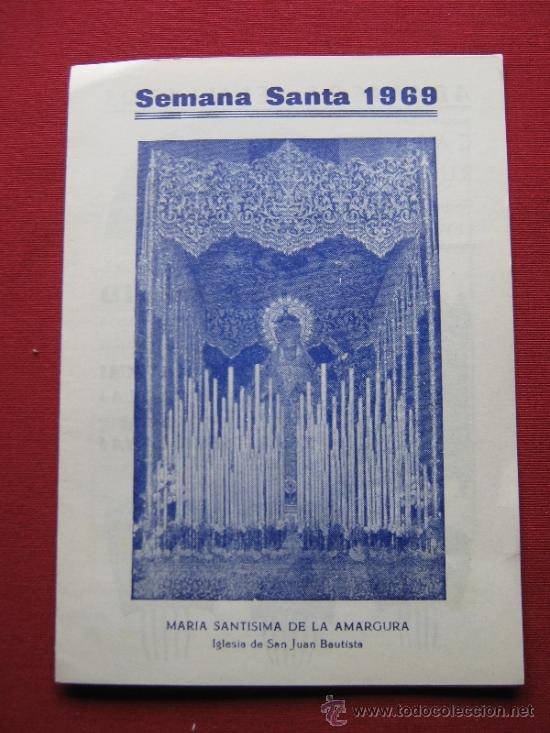 Coleccionismo de Revistas y Peri&oacute;dicos: PROGRAMA DEL DIA - SEMANA SANTA SEVILLA 1969 - PUBLICIDAD CASA RUBIO - VER ADICIONALES