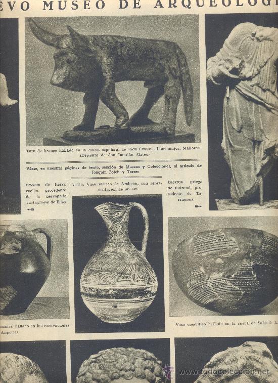 Coleccionismo de revistas y peri&oacute;dicos: LA VANGUARDIA A&Ntilde;O 1935 EXCAVACIONES AMPURIAS IBIZA SALOMO ARTE ROMANO SON CRESTA LLUCHMAJOR