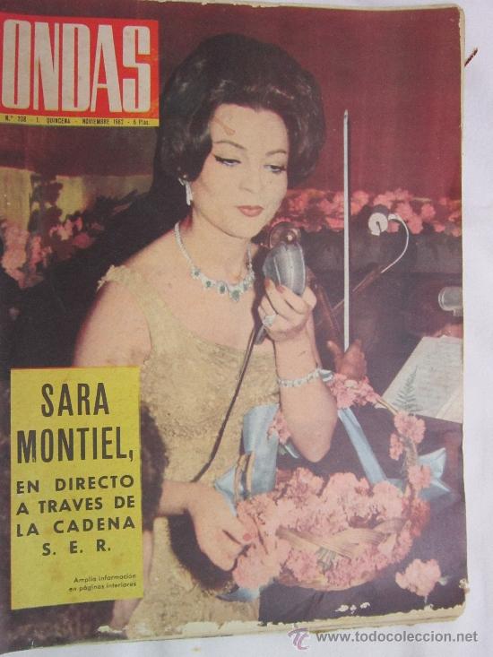 Coleccionismo de revistas y peri&oacute;dicos: ONDAS. SARA MONTIEL. Noviembre de 1962