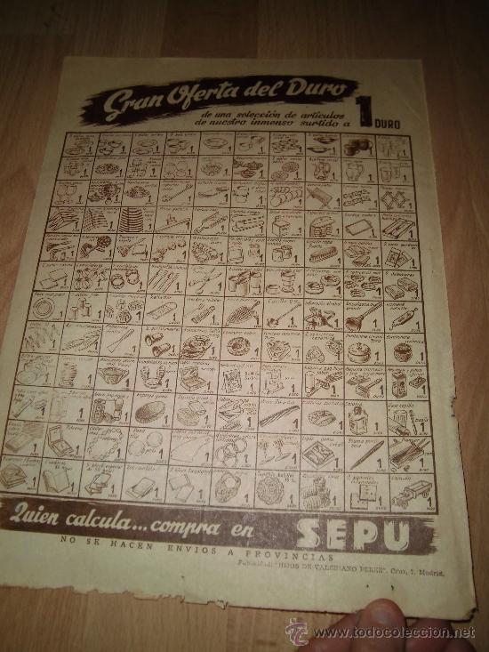 Coleccionismo de revistas y peri&oacute;dicos: GRAN OFERTA DEL DURO PUBLICIDAD HOJA REVISTA ABC 1949