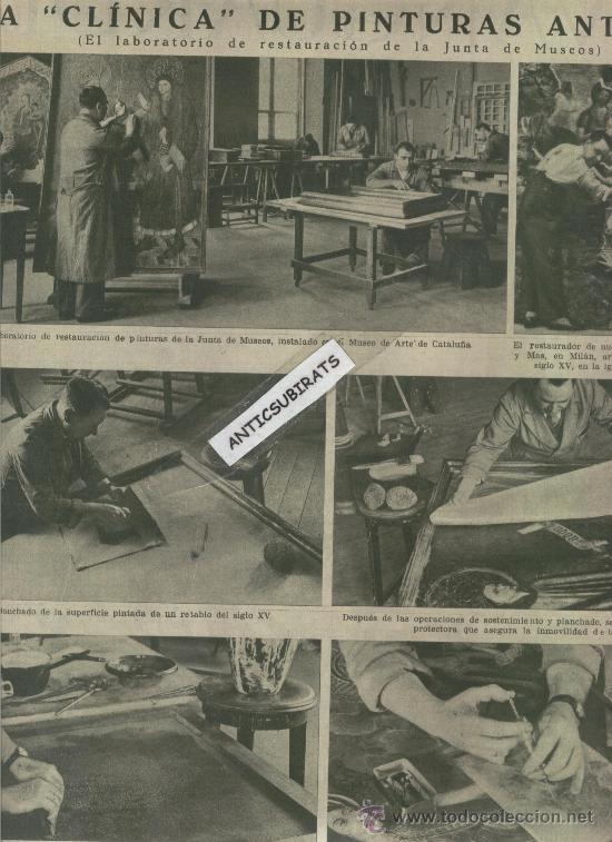Coleccionismo de revistas y peri&oacute;dicos: LA VANGUARDIA A&Ntilde;O 1936 RESTAURACION DE CUADROS ESQUI NURIA CARLOS BERTRAND LUIS RIGAT SLALOM