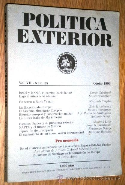 Coleccionismo de revistas y peri&oacute;dicos: Pol&iacute;tica exterior, Revista trimestral. Volumen VII. N&uacute;mero 35. Madrid oto&ntilde;o 1993