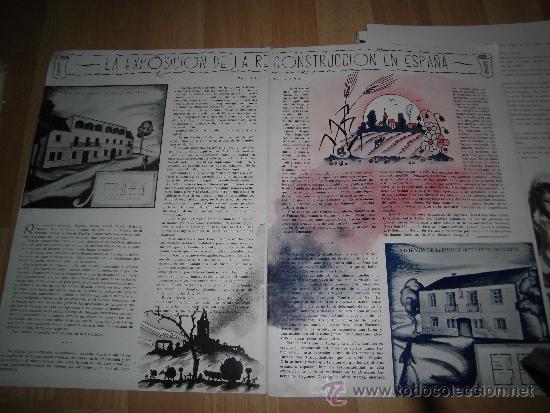 Coleccionismo de revistas y peri&oacute;dicos: LA EXPOSICION DE LA RECONSTRUCCION EN ESPA&Ntilde;A  2 HOJAS DE LA REVISTA PARA LA MUJER 1940