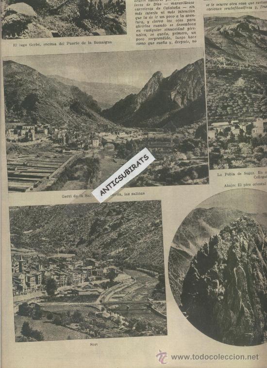 Collezionismo di Riviste e Giornali: LA VANGUARDIA 1936 SORT PORT DE LA BONAIGUA ESPOT MATA  VALENCIA  LA POBLA DE SEGUR GERRI DE LA SAL