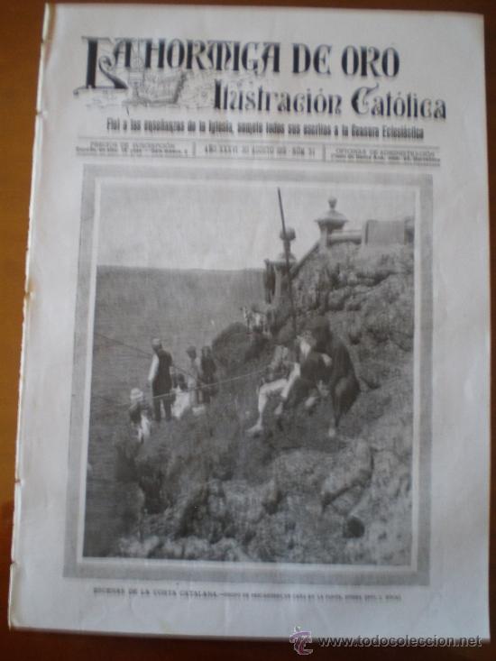 Coleccionismo de revistas y peri&oacute;dicos: LA HORMIGA DE ORO N &ordm; 34 (30/08/19) SITGES ARANZAZU ARRATE ZARAUZ DEVA VITORIA SATANDER LERIDA YECLA