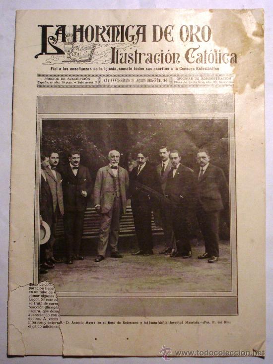 Coleccionismo de revistas y peri&oacute;dicos: REVISTA LA HORMIGA DE ORO - 21 DE AGOSTO 1915 - N&ordm; 34 -