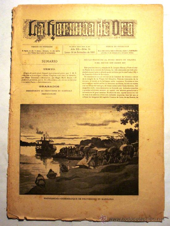 Coleccionismo de revistas y peri&oacute;dicos: REVISTA LA HORMIGA DE ORO - LUNES 16 DE SETIEMBRE 1895 - N&ordm; 34 -