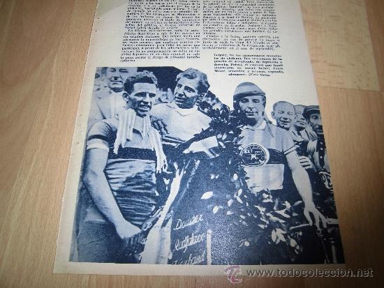 Coleccionismo de revistas y peri&oacute;dicos: CICLISMO PRIETO EL ESPA&Ntilde;OL QUE LOGRO 3 PUESTO EN LOS MUNDIALES HOJA DE REVISTA BLANCO Y NEGRO 1934