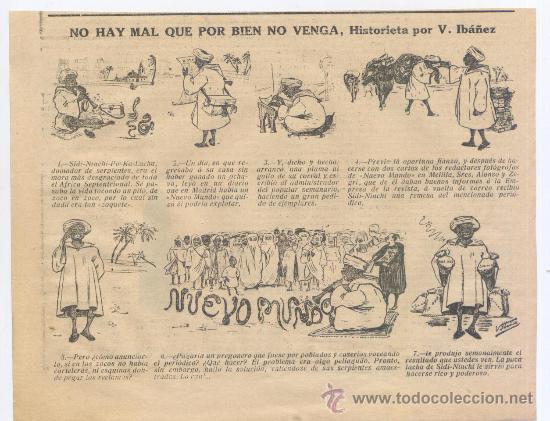Coleccionismo de revistas y peri&oacute;dicos: ANUNCIO REVISTA - HISTORIETA V. IBA&Ntilde;EZ 1912 - NO HAY MAL QUE POR BIEN.. - RECORTE REVISTA