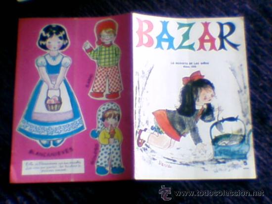 Coleccionismo de Revistas y Peri&oacute;dicos: Revista Bazar para ni&ntilde;as con recortable enanitos Blancanieves cuento    n&ordm; 535  a&ntilde;os 50