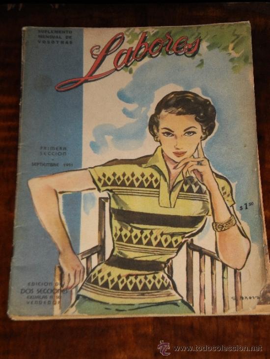 Coleccionismo de Revistas y Peri&oacute;dicos: LABORES-SEPTIEMBRE 1951-SUPLEMENTO MENSUAL DE VOSOTRAS - PUBLICIDAD