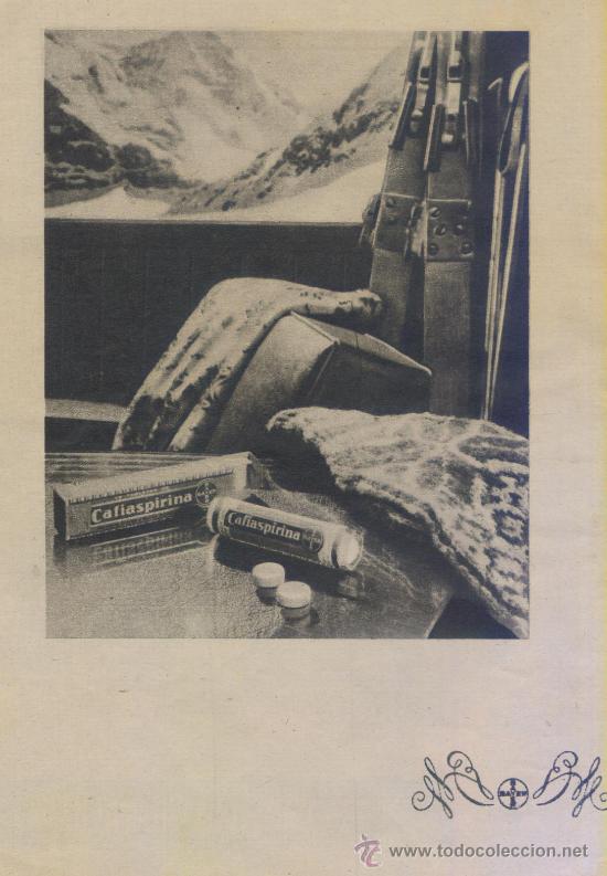 Collezionismo di Riviste e Giornali: ANUNCIO *BAYER - CAFIASPIRINA* - HOJA REVISTA 1963