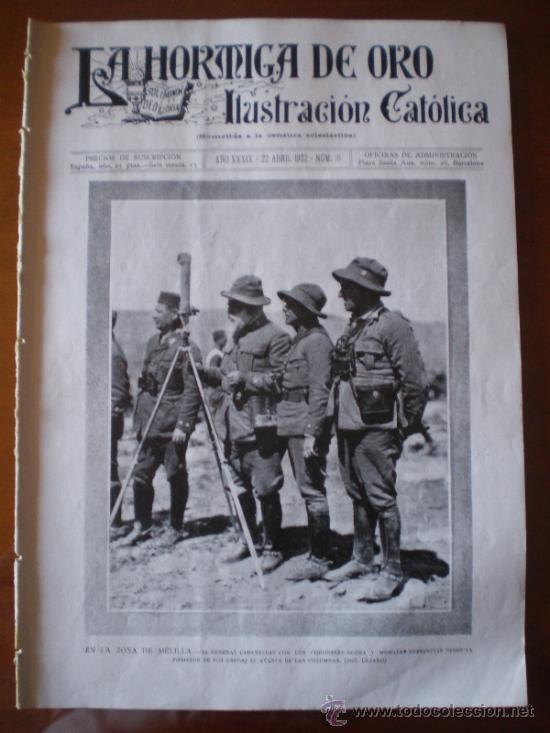 Coleccionismo de revistas y peri&oacute;dicos: LA HORMIGA DE ORO N&ordm; 16 (22/04/22) TARRASA MELILLA LEGANES OCA&Ntilde;A MARIA GUERRERO SABADELL EIBAR ROJO